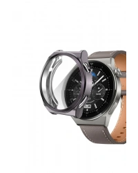 Newface Huawei Watch GT2 46mm Dota Camlı Kasa Ekran Koruyucu - Uzay Grisi