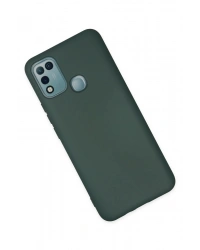 Newface İnfinix Hot 10 Play Kılıf Nano içi Kadife Silikon - Koyu Yeşil