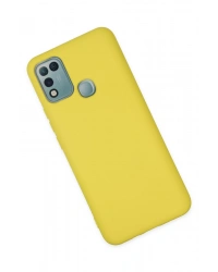 Newface İnfinix Hot 10 Play Kılıf Nano içi Kadife Silikon - Sarı