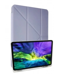 Newface iPad 10.2 (8.nesil) Kılıf Kalemlikli Mars Tablet Kılıfı - Lila