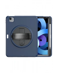 Newface iPad 2022 10.9 (10.nesil) Kılıf Hand Strap Tablet Kılıfı - Lacivert