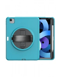 Newface iPad 2022 10.9 (10.nesil) Kılıf Hand Strap Tablet Kılıfı - Turkuaz