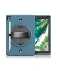 Newface iPad 5 Air 9.7 Kılıf Strap-C Otterbox Tablet Kapak - Mavi