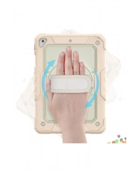 Newface iPad 5 Air 9.7 Kılıf Strap New Tablet Kapak - Pembe