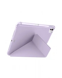 Newface iPad Air 13 (2024) Kılıf Kalemlikli Mars Tablet Kılıfı - Lila