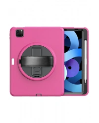 Newface iPad Pro 11 (2018) Kılıf Hand Strap Tablet Kılıfı - Pembe