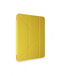 Newface iPad Pro 11 (2018) Kılıf Kalemlikli Mars Tablet Kılıfı - Açık Sarı
