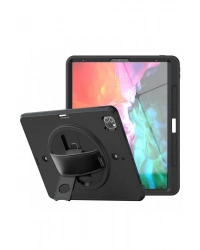Newface iPad Pro 12.9 (2021) Kılıf Strap-C Otterbox Tablet Kapak - Siyah