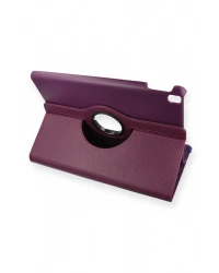 Newface iPad Pro 13 (2024) Kılıf 360 Tablet Deri Kılıf - Mürdüm