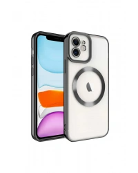 Newface iPhone 11 Kılıf Kross Magneticsafe Kapak - Siyah