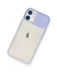 Newface iPhone 11 Kılıf Palm Buzlu Kamera Sürgülü Silikon - Lila