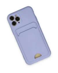 Newface iPhone 11 Pro Kılıf Kelvin Kartvizitli Silikon - Lila