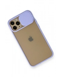 Newface iPhone 11 Pro Kılıf Palm Buzlu Kamera Sürgülü Silikon - Lila