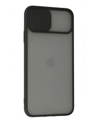 Newface iPhone 11 Pro Kılıf Palm Buzlu Kamera Sürgülü Silikon - Siyah