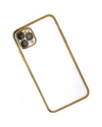Newface iPhone 11 Pro Kılıf Razer Lensli Silikon - Gold