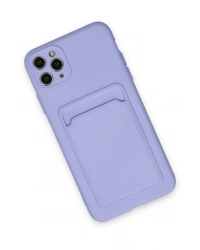 Newface iPhone 11 Pro Max Kılıf Kelvin Kartvizitli Silikon - Lila