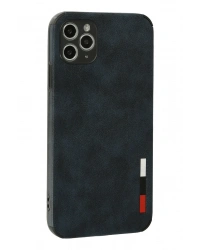 Newface iPhone 11 Pro Max Kılıf Loop Deri Silikon - Lacivert