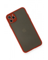 Newface iPhone 11 Pro Max Kılıf Montreal Silikon Kapak - Kırmızı