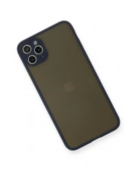 Newface iPhone 11 Pro Max Kılıf Montreal Silikon Kapak - Lacivert