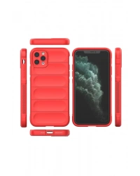 Newface iPhone 11 Pro Max Kılıf Optimum Silikon - Kırmızı