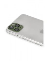 Newface iPhone 11 Pro Max Pers Alüminyum Kamera Lens - Yeşil