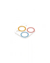 Newface iPhone 11 Pro Max Renkli Kamera Lens Koruma Cam - Pembe-Mavi