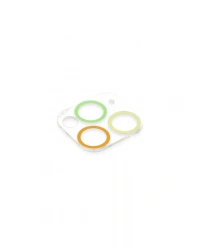 Newface iPhone 11 Pro Renkli Kamera Lens Koruma Cam - Pembe-Mavi