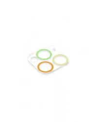 Newface iPhone 11 Pro Renkli Kamera Lens Koruma Cam - Sarı-Turuncu