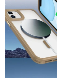 Newface iPhone 12 Kılıf Enka Magsafe Silikon Kılıf - Siyah