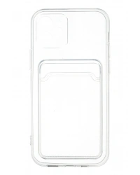 Newface iPhone 12 Kılıf Kart Şeffaf Silikon - Şeffaf