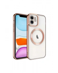 Newface iPhone 12 Kılıf Kross Magneticsafe Kapak - Rose