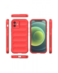 Newface iPhone 12 Kılıf Optimum Silikon - Kırmızı