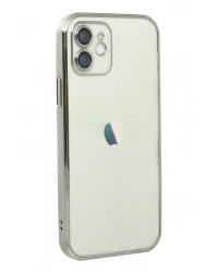 Newface iPhone 12 Kılıf Razer Lensli Silikon - Gümüş