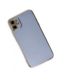 Newface iPhone 12 Kılıf Volet Silikon - Mavi