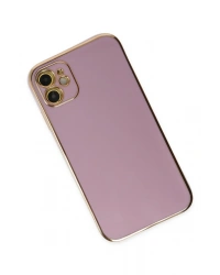 Newface iPhone 12 Kılıf Volet Silikon - Mor