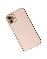 Newface iPhone 12 Kılıf Volet Silikon - Pembe