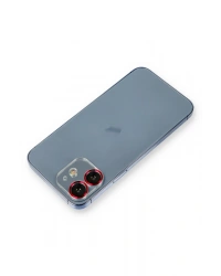 Newface iPhone 12 Metal Kamera Lens Koruma Cam - Kırmızı