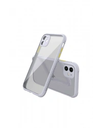 Newface iPhone 12 Mini Kılıf Miami Şeffaf Silikon - Lila