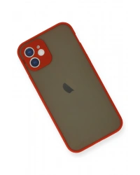 Newface iPhone 12 Mini Kılıf Montreal Silikon Kapak - Kırmızı