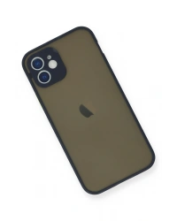 Newface iPhone 12 Mini Kılıf Montreal Silikon Kapak - Lacivert