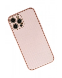 Newface iPhone 12 Pro Kılıf Coco Karbon Silikon - Pembe