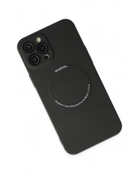 Newface iPhone 12 Pro Kılıf Jack Magneticsafe Lens Silikon - Siyah
