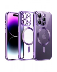 Newface iPhone 12 Pro Kılıf Kross Magneticsafe Kapak - Mor