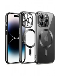 Newface iPhone 12 Pro Kılıf Kross Magneticsafe Kapak - Siyah