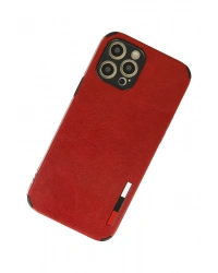 Newface iPhone 12 Pro Kılıf Loop Deri Silikon - Kırmızı