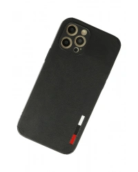 Newface iPhone 12 Pro Kılıf Loop Deri Silikon - Siyah