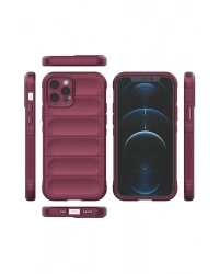 Newface iPhone 12 Pro Kılıf Optimum Silikon - Bordo