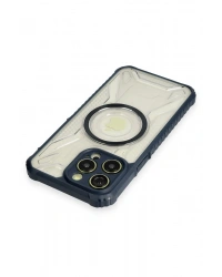 Newface iPhone 12 Pro Kılıf Prag Magneticsafe Kapak - Lacivert