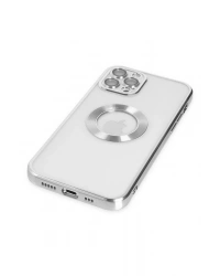 Newface iPhone 12 Pro Kılıf Slot Silikon - Gümüş