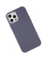 Newface iPhone 12 Pro Max Kılıf Asya Deri Silikon - Mor